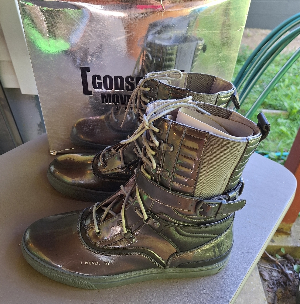 Godspeed Metallic Combat Boots 13.1